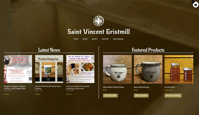 Ecommerce Website for Working Historical Pennsylvania Gristmill